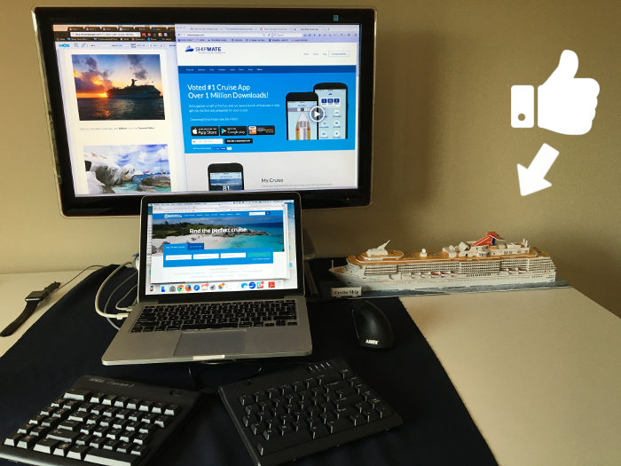 3d cruise ship puzzle on desk
