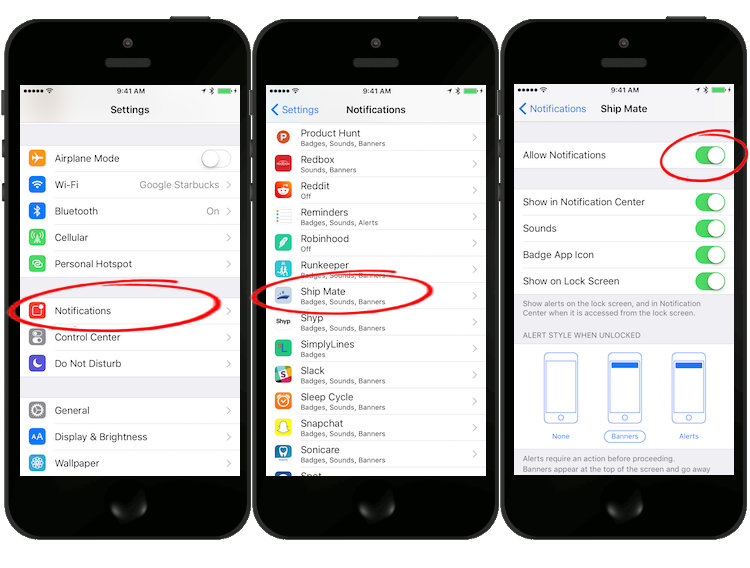 Allow Ship Mate Notifications