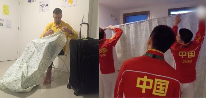 Andrew Bogut shower curtain olympics