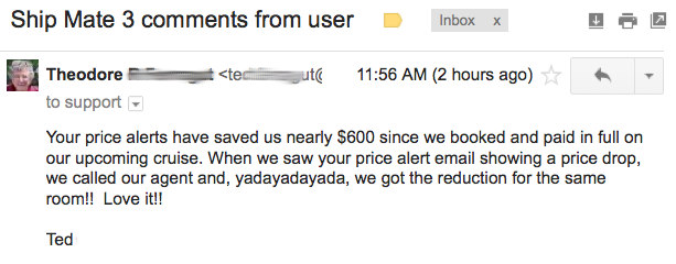 Cruise Price Alerts Email