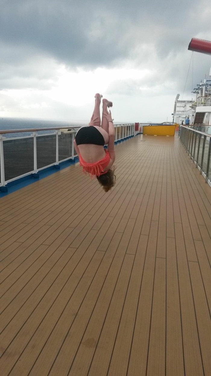 flipping for a cruise - ship mate cruise photo