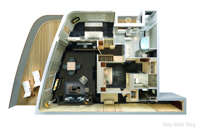 NCL Bliss Haven Owners Suite Cabin