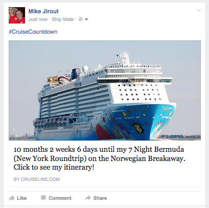 cruise countdown on facebook