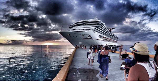 cruise dock storm brewing
