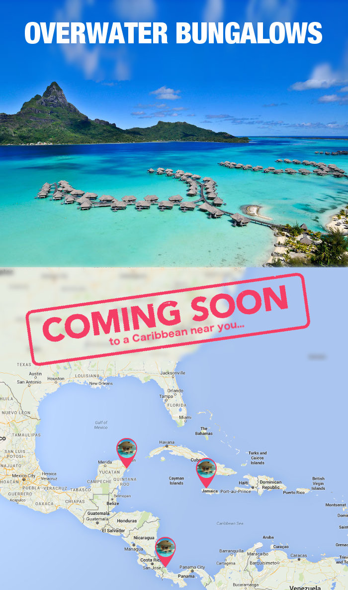 overwater bungalows caribbean